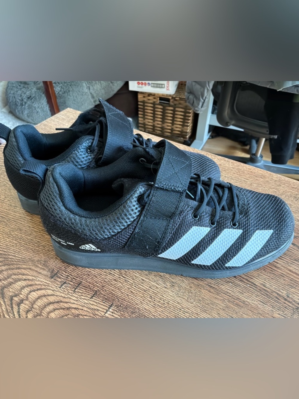 adidas powerlift shoes - black mesh. Gently used, women’s size 9.